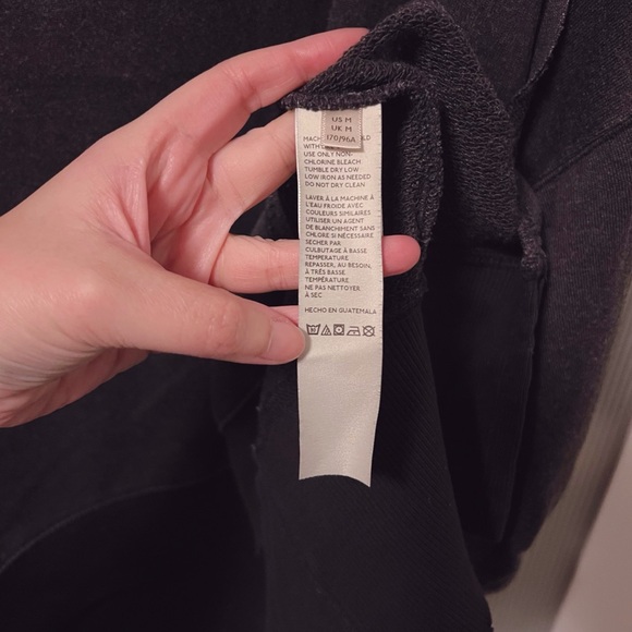 NWOT Free People Camden Dark Grey Sweatshirt Crewneck Oversized Size M - Picture 7 of 12